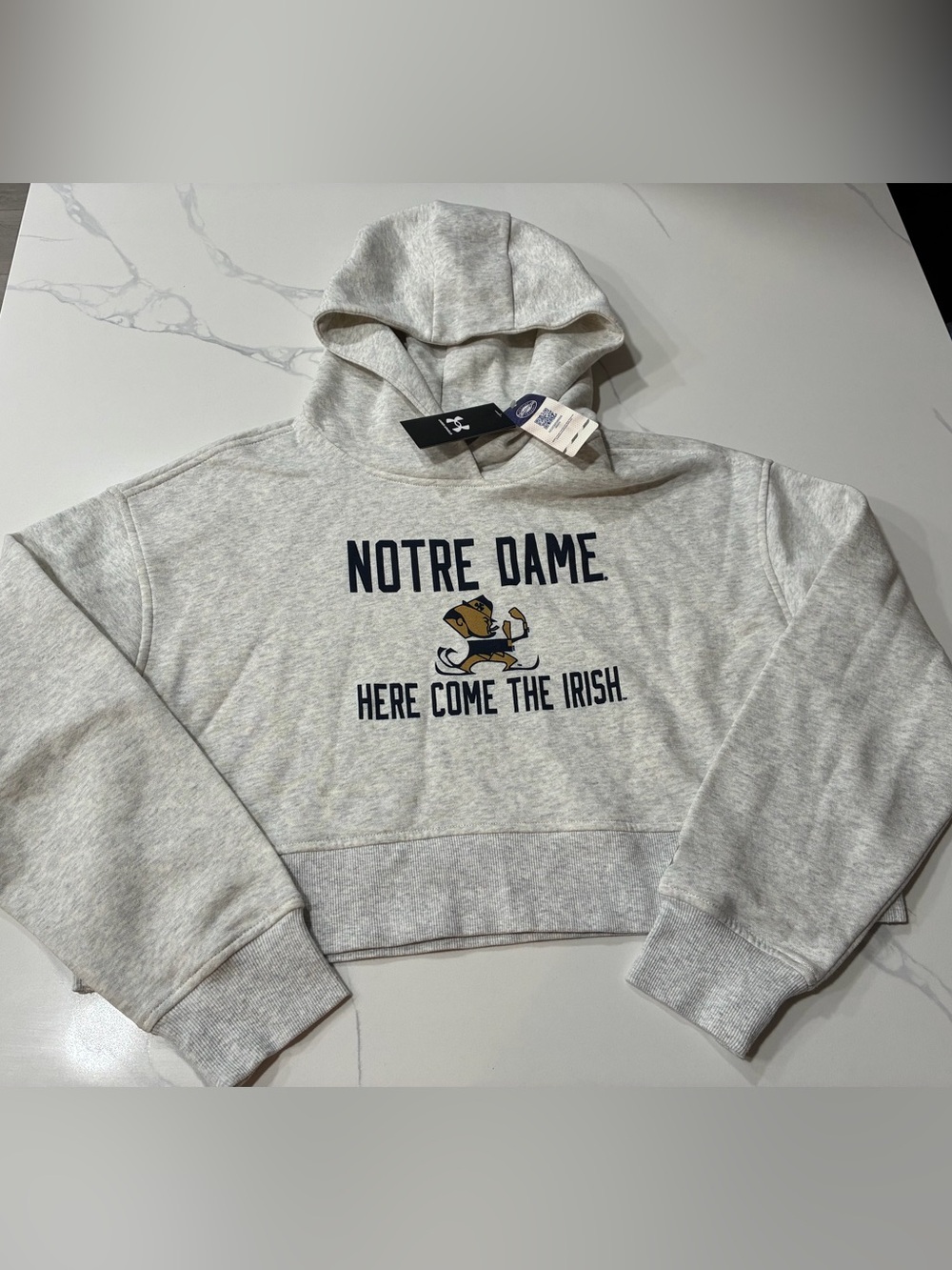Notre Dame Fighting Irish Women’s Under Armour Cropped Hooded Sweatshirt (Large)